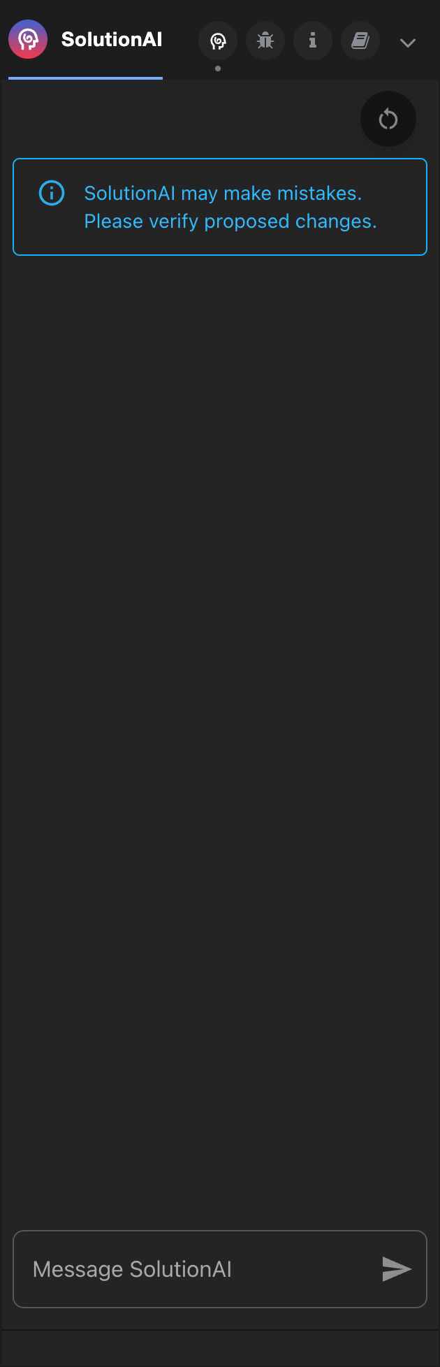 SolutionAI panel in the Flow Editor